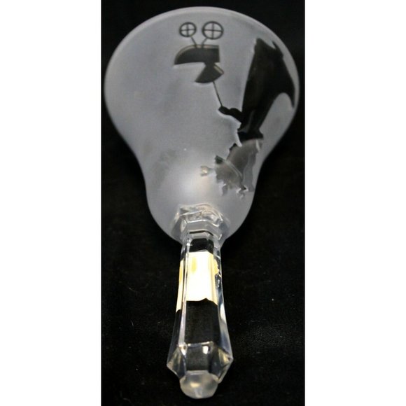 Vtg 1978 Glen Jones Glass Crystal Bell Engraved Clear Profile Lady Mother w/Pram - Picture 10 of 10